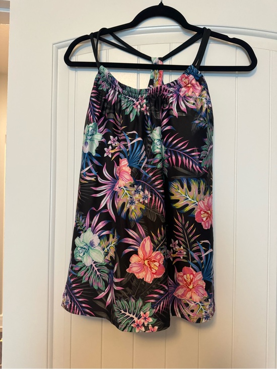 Other - Floral Black Tankini Bathing Suit Top